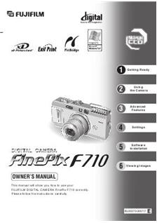 Fujifilm FinePix F710 manual. Camera Instructions.